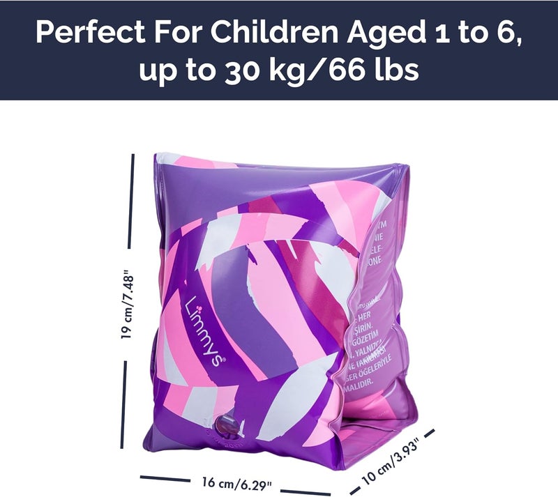 Limmys Premium Kids Floaties – Safe & Comfortable Arm Floaties for Toddlers and Children Ages 1 to 6 – Soft Water Wings and Durable Swim Floaties for Boys & Girls - Image 5